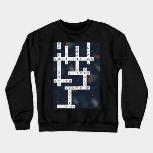 Astrology Crossword Crewneck Sweatshirt